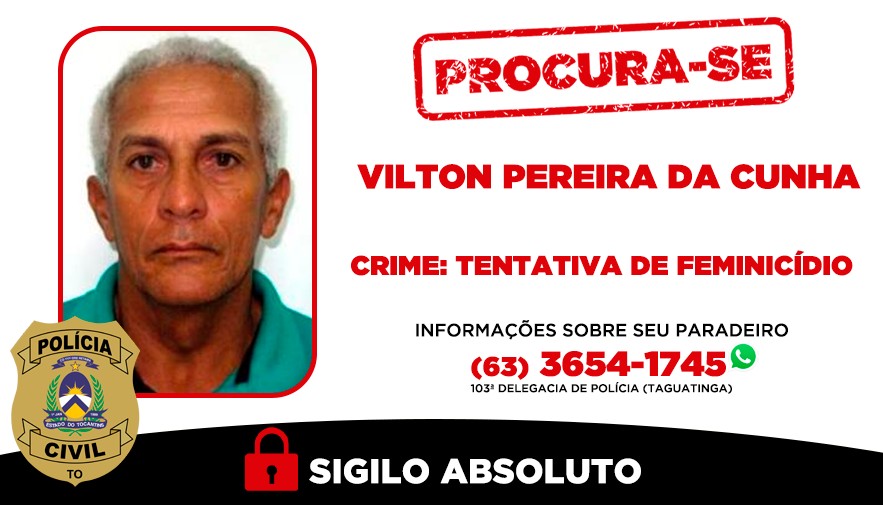 Suspeito de atacar companheira com facadas tem foto divulgada pela polícia em cartaz de procurado