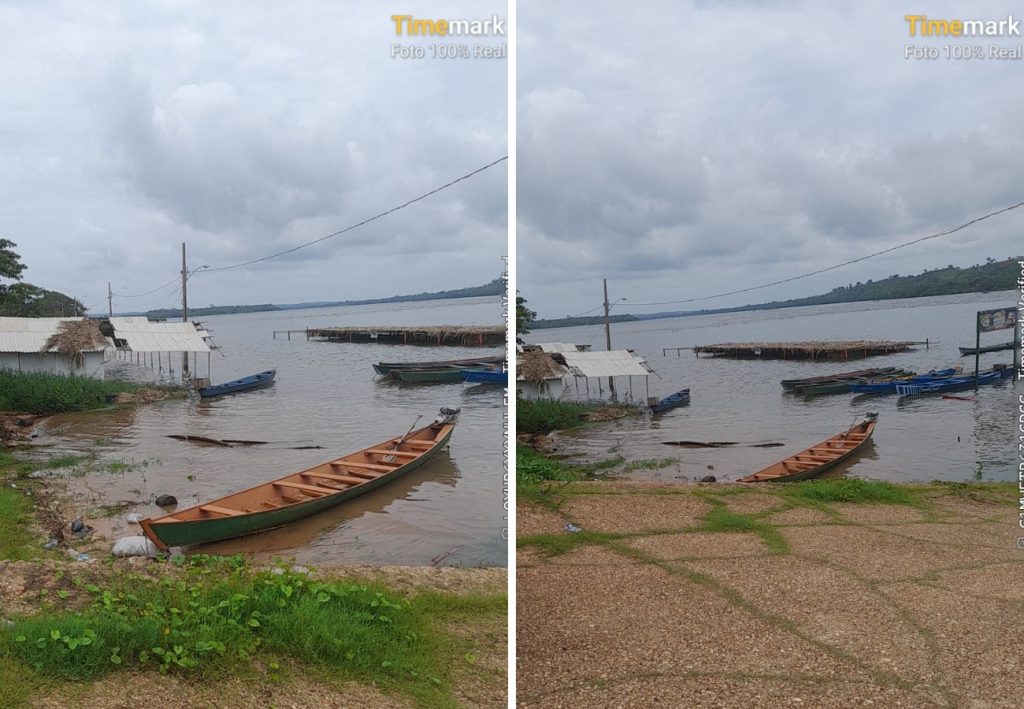 Barracas ficam debaixo d’água após nível do rio Tocantins subir e alagar praia; vídeo