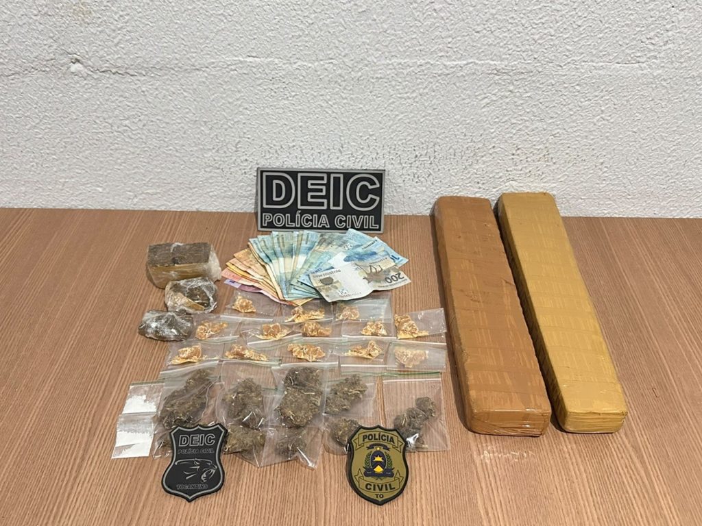 Mãe e filho são presos suspeitos de tráfico de drogas em Paraíso do Tocantins; mulher era foragida